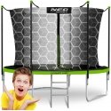 8 ft / 252 cm garden trampoline with inner net and Neo-Sport ladder