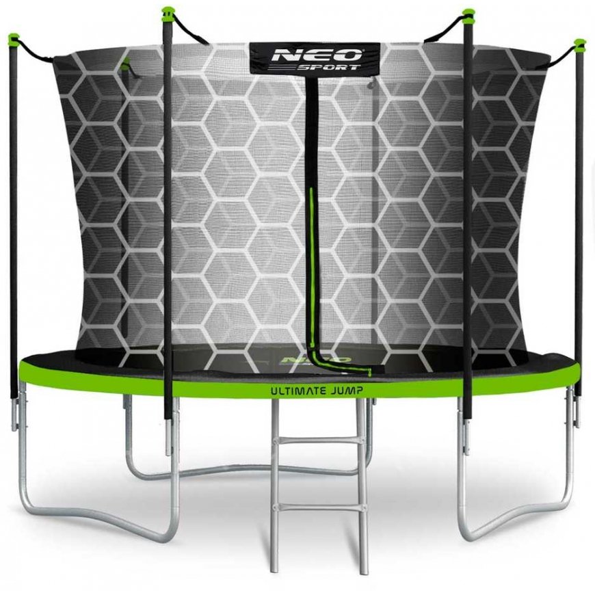 8 ft / 252 cm garden trampoline with inner net and Neo-Sport ladder – 2