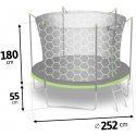 8 ft / 252 cm garden trampoline with inner net and Neo-Sport ladder
