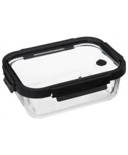 5five Simply Smart Glass Food Container with Tight Lid, Clear