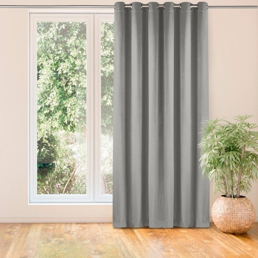 Homede Curtains VELVET EYELETS S grey 400x300 – 2