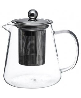 Kettle Secret De Gourmet Teapot with boiling, glass and transparent jug, capacious tea infuser.