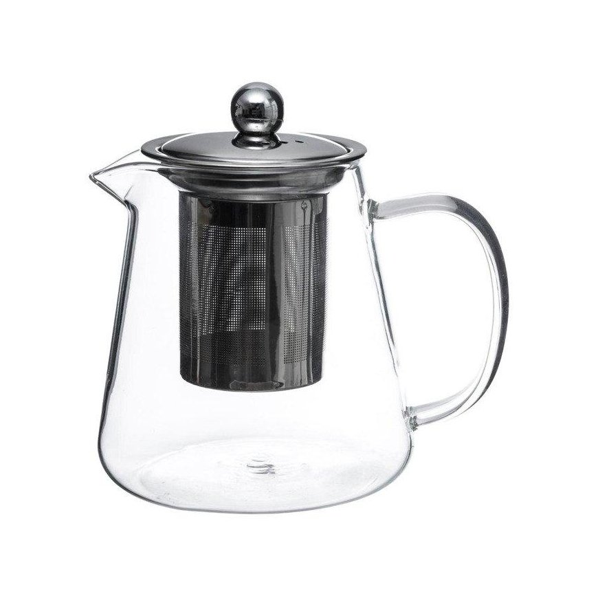 Kettle Secret De Gourmet Teapot with boiling, glass and transparent jug, capacious tea infuser.