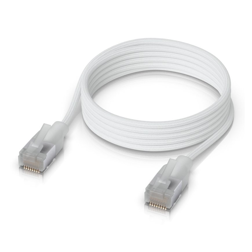 Ubiquiti UACC-Cable-Patch-EL-C6A-1M-W tinklo kabelis Permatomas, Balta Cat6a – 2