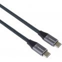 PREMIUMCORD kabelis USB-C M/M, 100W 20V/5A 480Mbps medvilnės pynė, 1m PREMIUMCORD kabelis USB-C M/M, 100W 20V/5A 480Mbps medvilnės pynė, 1m
