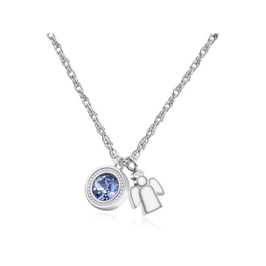 Sagapo Steel necklace with crystal and