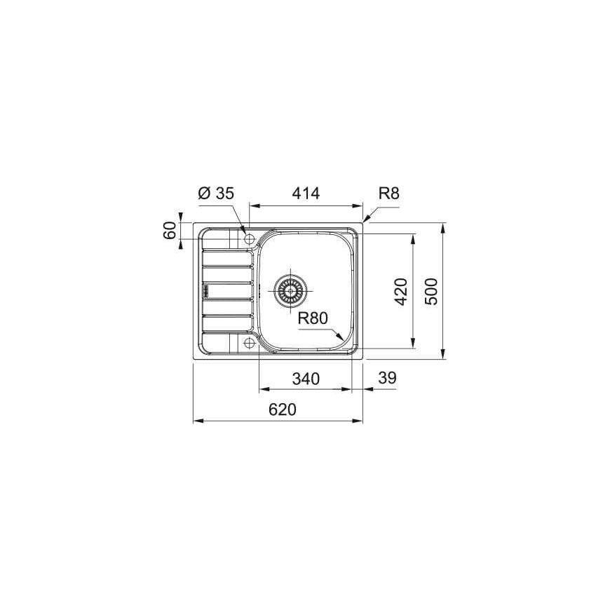 Ruostumaton teräsallas Franke Spark, SKX 611-62/50 – 4