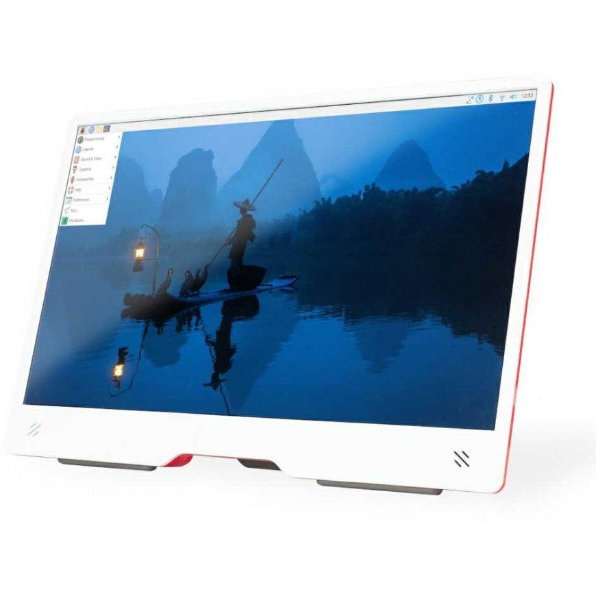 Raspberry Pi -näyttö – 15,6 tuuman IPS LCD-näyttö 1920x1080 pikseliä HDMI + USB – punainen ja valkoinen