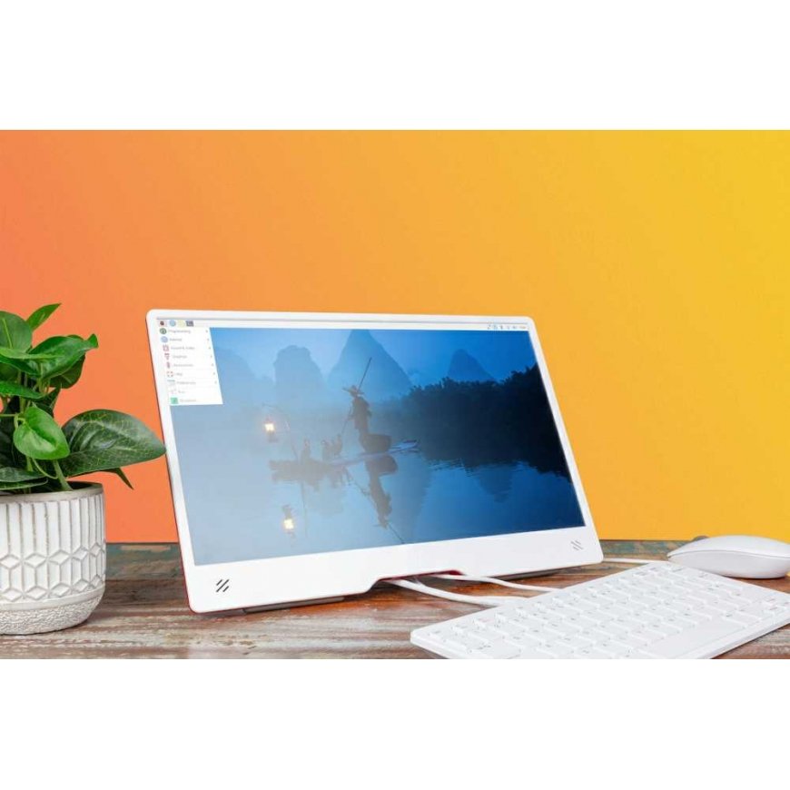Raspberry Pi Monitor – 15.6 inch IPS LCD screen 1920x1080 pixels HDMI + USB – red and white – 4
