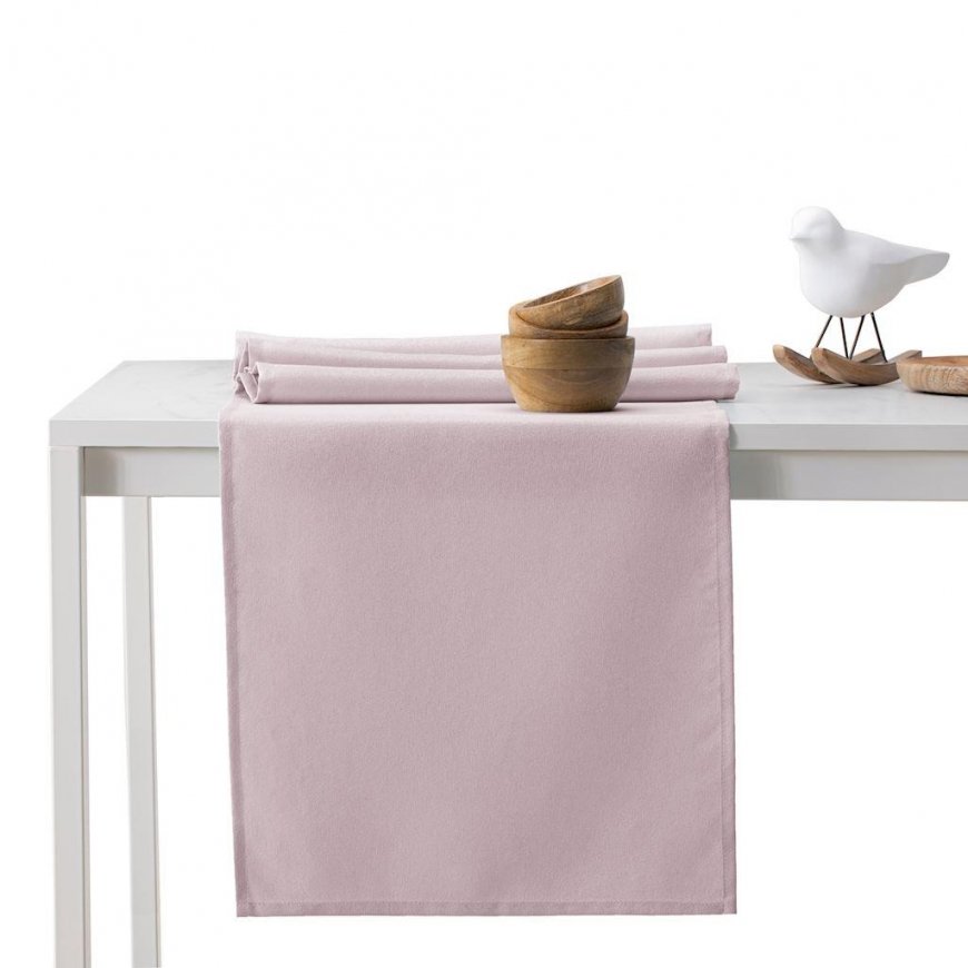 DecoKing Table napkin DK PURE HMD POWDERPINK SET 115x250+35x250 – 2