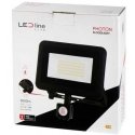 Lauko šviestuvas su judesio davikliu LED 50W neutraliai balta 230Vac, 5000lm, IP65, juodas, PHOTON, LED LINE Lauko šviestuvas su judesio davikliu LED 50W neutraliai balta 230Vac, 5000lm, IP65, juodas, PHOTON, LED LINE
