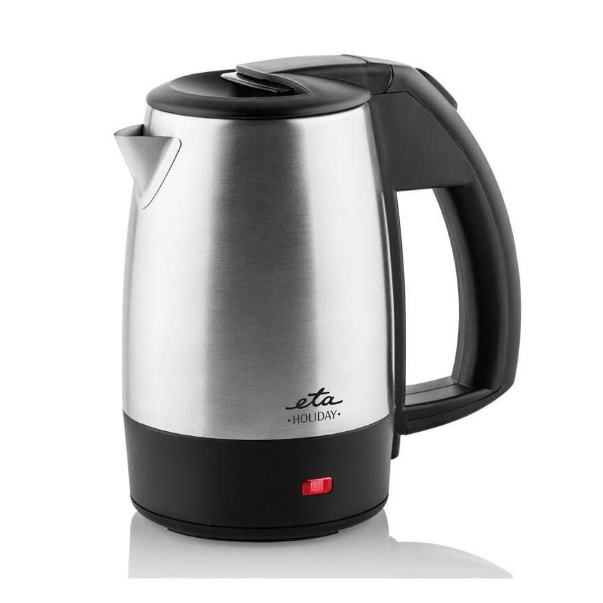 Eta Holiday vedenkeitin 0,5 L 1000 W musta, Ruostumaton teräs