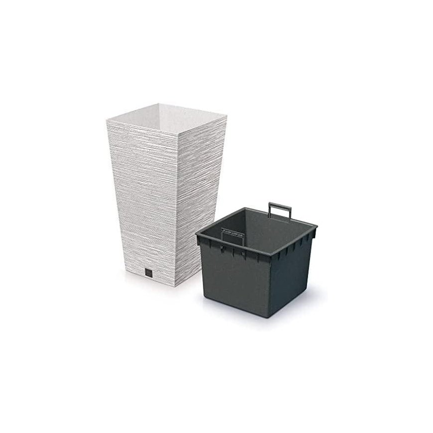 Blumentopf FURU SQUARE ECO WOOD 35l, Weiß Prosperplast DFSH300W-S449W white
