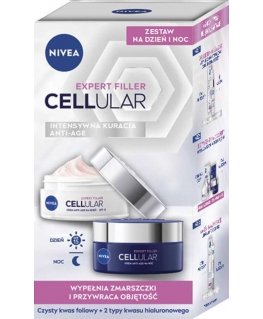 NIVEA EXPERT FILLER CELLULAR Gift Set Intensive Anti-Age Treatment päivävoide + yövoide