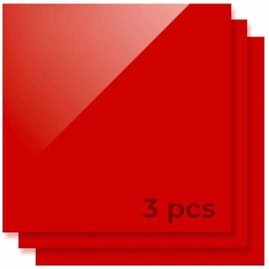xTool 3mm red acrylic sheets 3pcs – 3