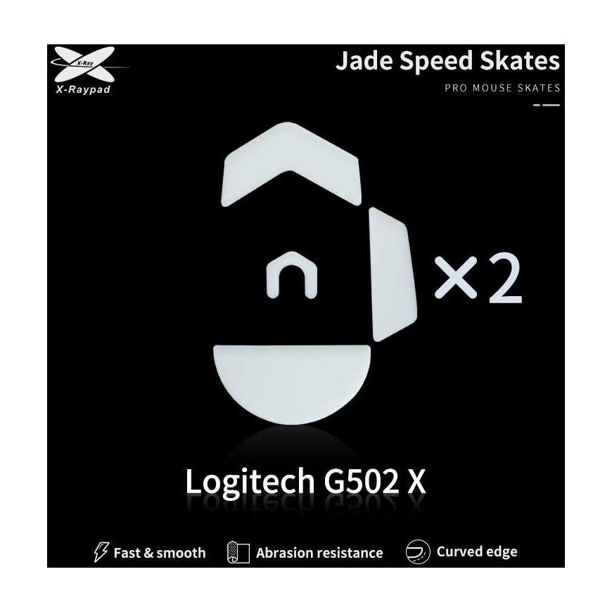 X-raypad Jade Skates Logitech G502 X White 2 pcs. (White) Replacement Mouse Feet