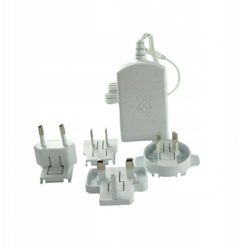 Rpi Priedai Maitinimo šaltinis, skirtas T5875DV Raspberry Pi 3B+/3B/2B/Zero - microUSB 5.1V/2.5A - baltas – 5