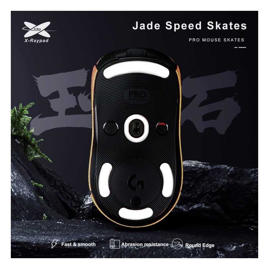 X-raypad Jade Skates Logitech G Pro White 2 kpl. (Valkoinen) Korvaavat hiiren jalat