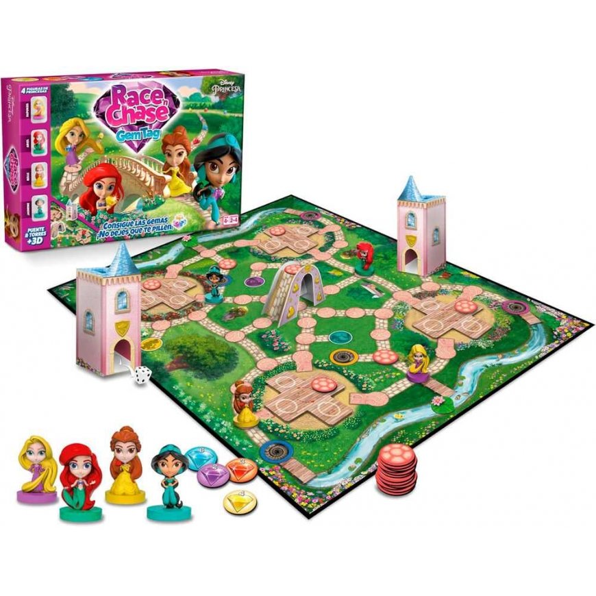 FOURNIER Spanish Disney Princess Race Chase board game