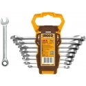 Ingco HKSPAR1082 Ratchet wrench CrMo 8-19mm 8pcs Ingco HKSPAR1082 Ratchet wrench CrMo 8-19mm 8pcs