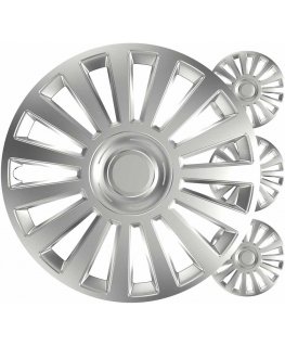 Versaco Car Hubs 4pcs Luxury Silver Set 16 Inch Color Box