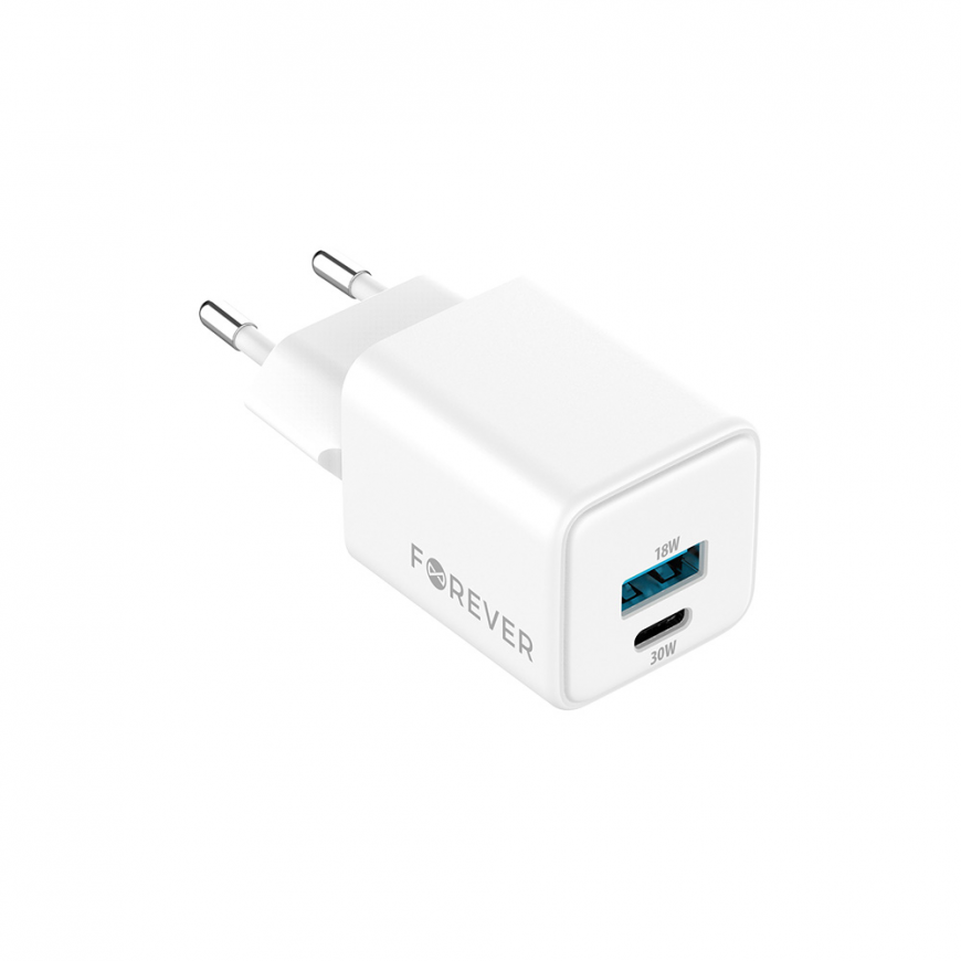 Telforceone Forever TC-08-30AC GaN PD QC charger 1x USB-C 1x USB 30W white – 4