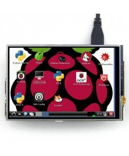 Waveshare Resistiivinen kosketusnäyttö Raspberry Pi -mikrotietokoneelle - LCD IPS 4" (A)