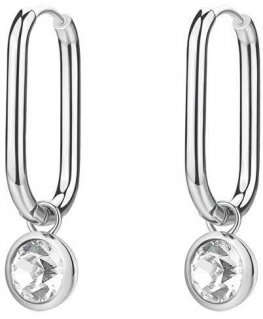 Brosway Oval steel earrings 2in1 with crystal Symphonia BYM193