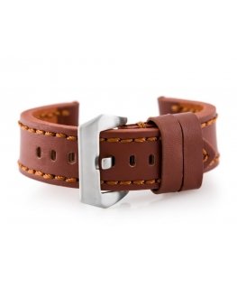 Pacific Leather watch strap W27 - PREMIUM - brown - 20mm