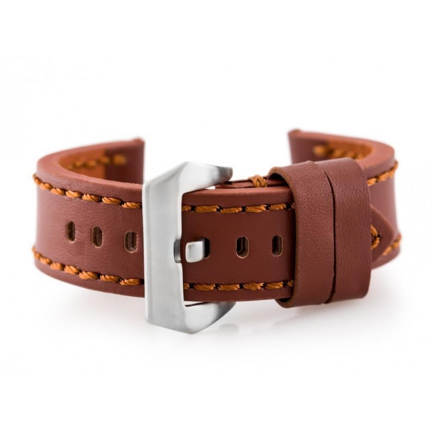 Pacific Leather watch strap W27 - PREMIUM - brown - 20mm