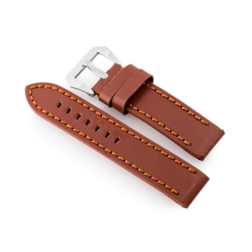 Pacific Leather watch strap W27 - PREMIUM - brown - 20mm – 3