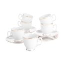 MARIAPAULA CLASSICS GOLDEN LINES ESPRESSO COFFEE TABLEWARE SET 100ML/12CM 6/12 MARIAPAULA CLASSICS GOLDEN LINES ESPRESSO COFFEE TABLEWARE SET 100ML/12CM 6/12