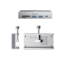 Orico MH5PC hub terminal, mountable USB-C / 2x USB-A 3.2 + 1x USB-C 3.2 + 1x SD&TF - silver color Orico MH5PC hub terminal, mountable USB-C / 2x USB-A 3.2 + 1x USB-C 3.2 + 1x SD&TF - silver color