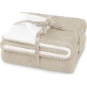 AmeliaHome Blanket SHLEEPY, 220x240 cm, color: beige/white