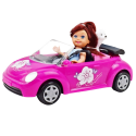 Lean Toys Doll in a Pink Convertible Car with a Puppy Lean Toys Doll in a Pink Convertible Car with a Puppy