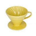 Hario V60-02 ceramic coffee dripper yellow Hario V60-02 ceramic coffee dripper yellow