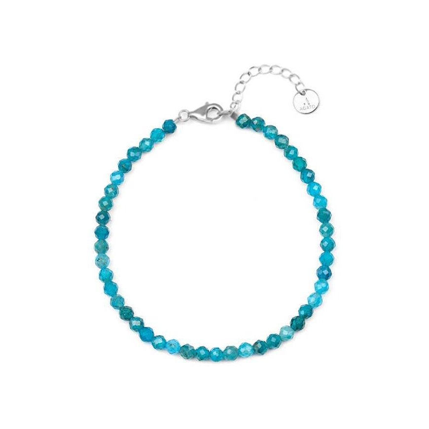 Agate Matching mineral bracelet with apatite POL-B05/21L