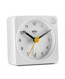 Braun BC02XW Kvarca modinātājpulkstenis Balts