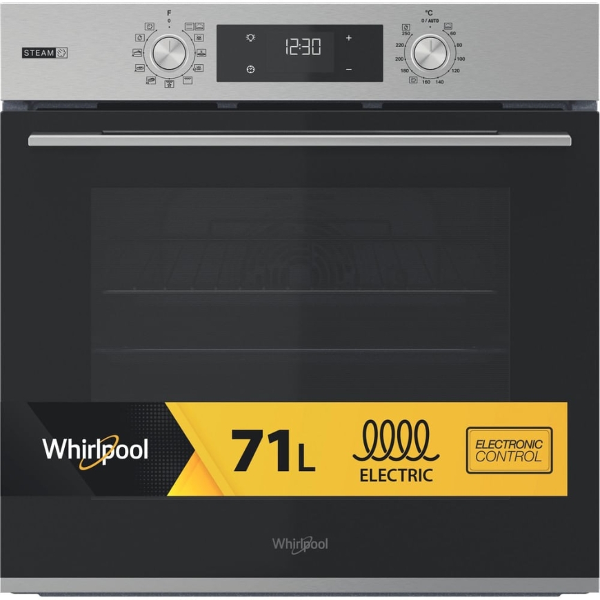 Whirlpool OMSK58HU1SX 71 L Black, Stainless steel
