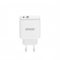Savio LA-06 USB Type A & C Quick Charge Power Delivery 3.0 Indoor Planšete, Tālrunis Balts AC Ātrā u Savio LA-06 USB Type A & C Quick Charge Power Delivery 3.0 Indoor Planšete, Tālrunis Balts AC Ātrā u