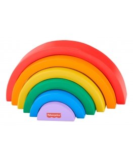 Fisher-Price Wooden Stacking Rainbow For Toddlers, 6 Wood Pieces