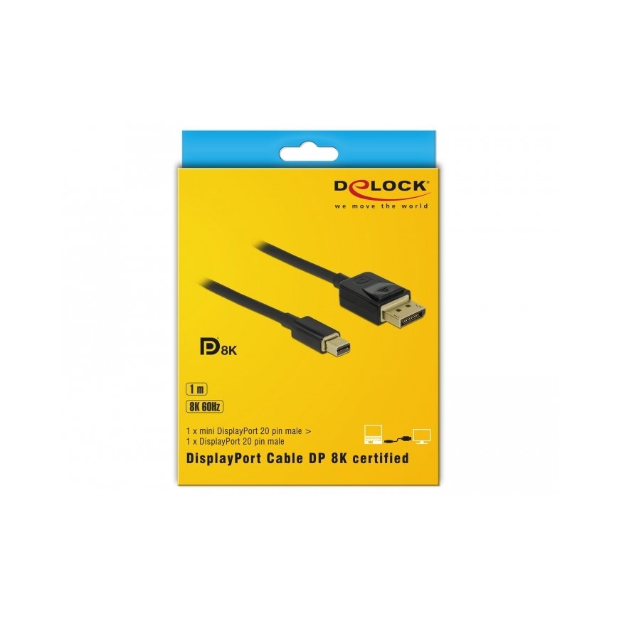 DeLOCK 84927 DisplayPort cable 1 m Mini DisplayPort Black – 3