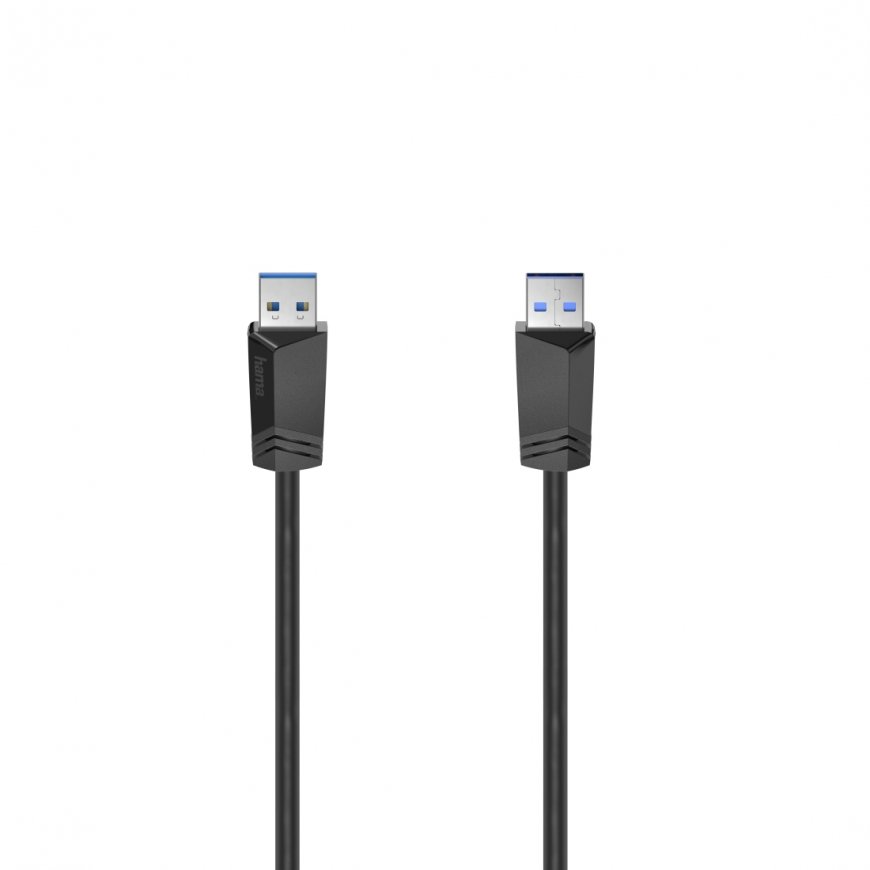 Hama 00200624 USB kabelis 1,5 m USB A Melns