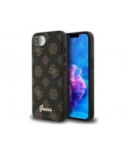 Case Guess Peony Script Logo MagSafe for iPhone 16e black