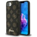 Case Guess Peony Script Logo MagSafe for iPhone 16e black Case Guess Peony Script Logo MagSafe for iPhone 16e black