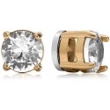 Troli Gold-plated earrings with magnet and clear crystals 2 in 1 (beads, mini brooch) Troli Gold-plated earrings with magnet and clear crystals 2 in 1 (beads, mini brooch)