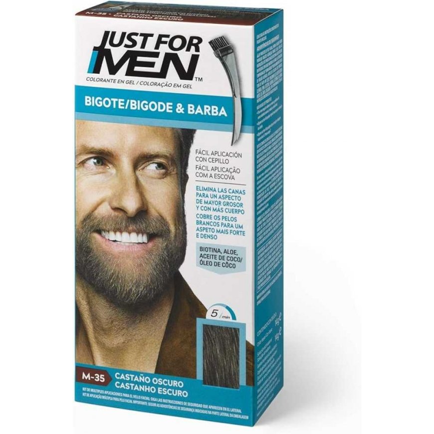 Just For Men Mustache And Beard Dark Brown M-35 beard and moustache dye, 28., 4 g – 4