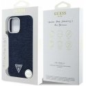 Guess Denim Triangle Logo MagSafe iPhone 16 Pro Dėklas - Mėlyna Guess Denim Triangle Logo MagSafe iPhone 16 Pro Dėklas - Mėlyna