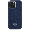 Guess Denim Triangle Logo MagSafe iPhone 16 Pro -suojakuori - Sininen Guess Denim Triangle Logo MagSafe iPhone 16 Pro -suojakuori - Sininen