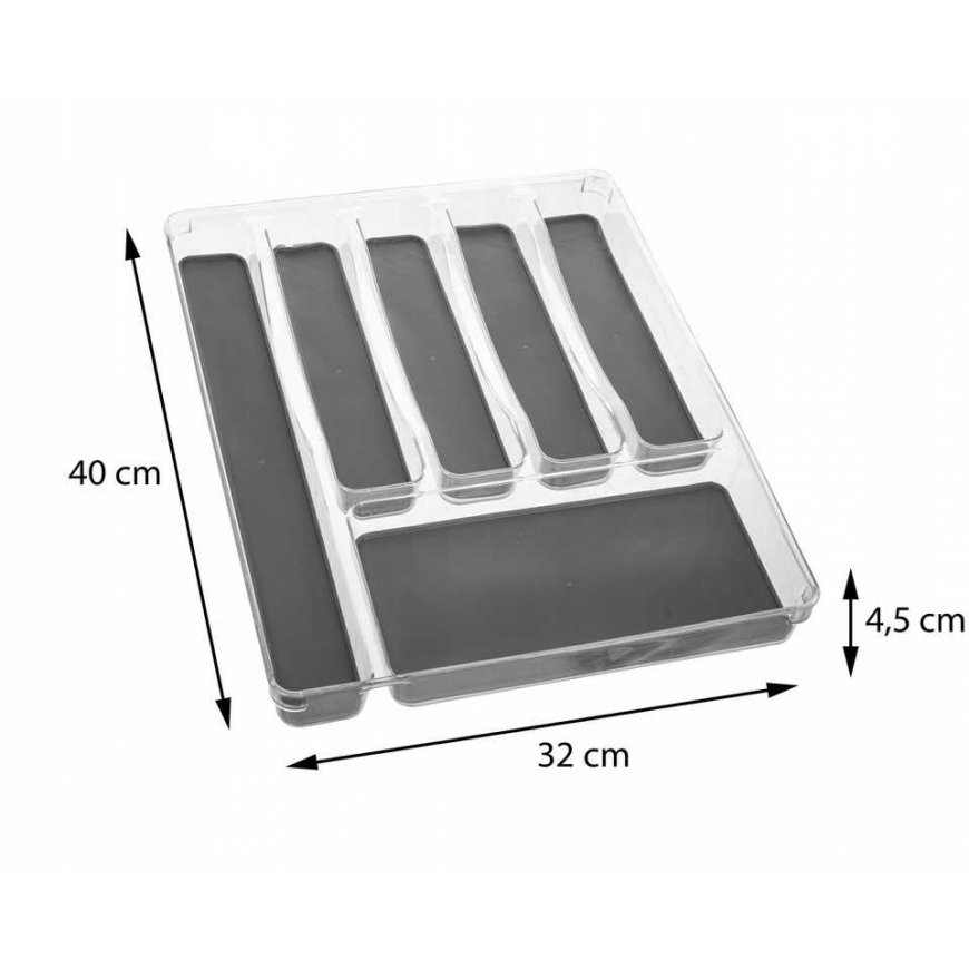 5five Simply Smart Cutlery Drawer Organizer, Container, 6 Compartments, 40 x 32 cm – 3